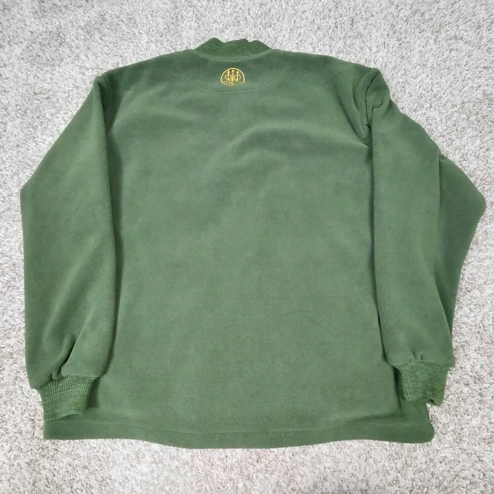 Beretta Fleece Shooting Jacket Mens 2XL XXL Green Full Zip Up Warm Hunting